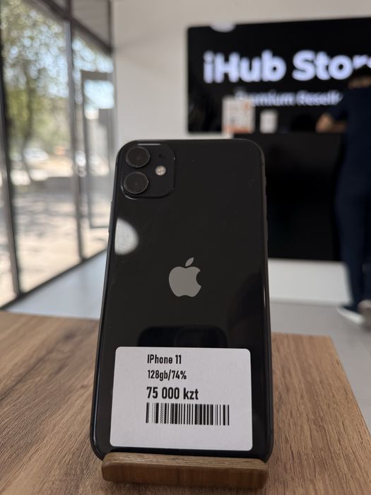 iPhone 11•128GB/74%Black  Айфон 11•128Гб/74%Қара