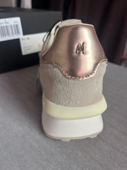 Сникърси естествена кожа и плат