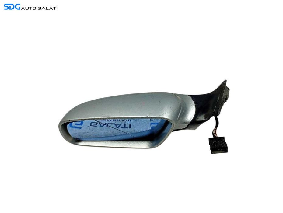 Oglinda Stanga Electrica Audi A4 B5 1994 - 2001 (Oglinda Crapata) Culoare Argintie Cod 8D0857543A [LR0908]