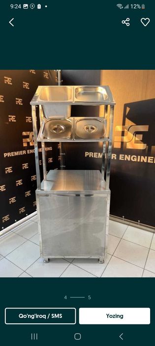 Линия раздачи мармит, холодильник, нержавейка. Nerjaveyka.