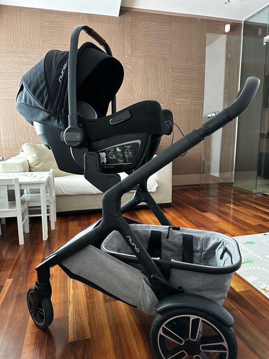 NUNA Travel System Demi Grow Double Stroller + Pipa Next За породени деца или близнаци / Комбинирана количка Нуна + столче за кола