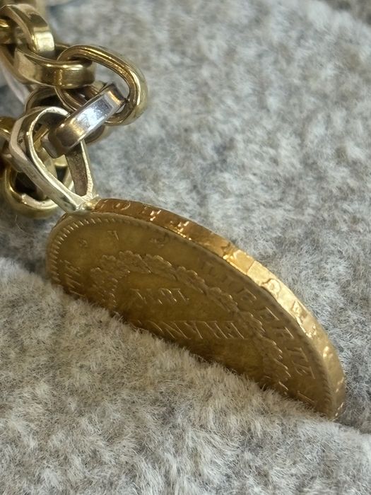 Златен ланец 14к с монета висок карат 21.65к