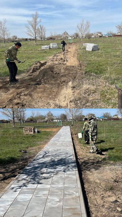 Укладка брусчатки