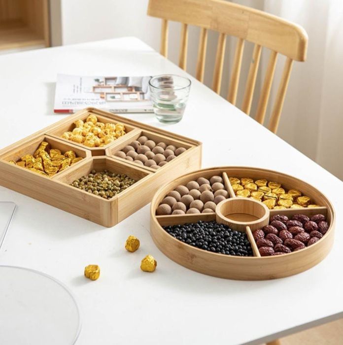 Менажница металл, бамбук, пластик