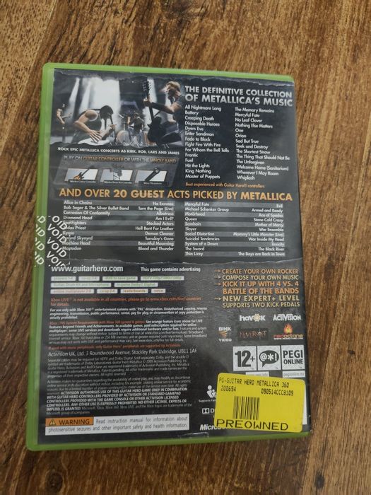 Guitar hero Metallica Xbox 360
