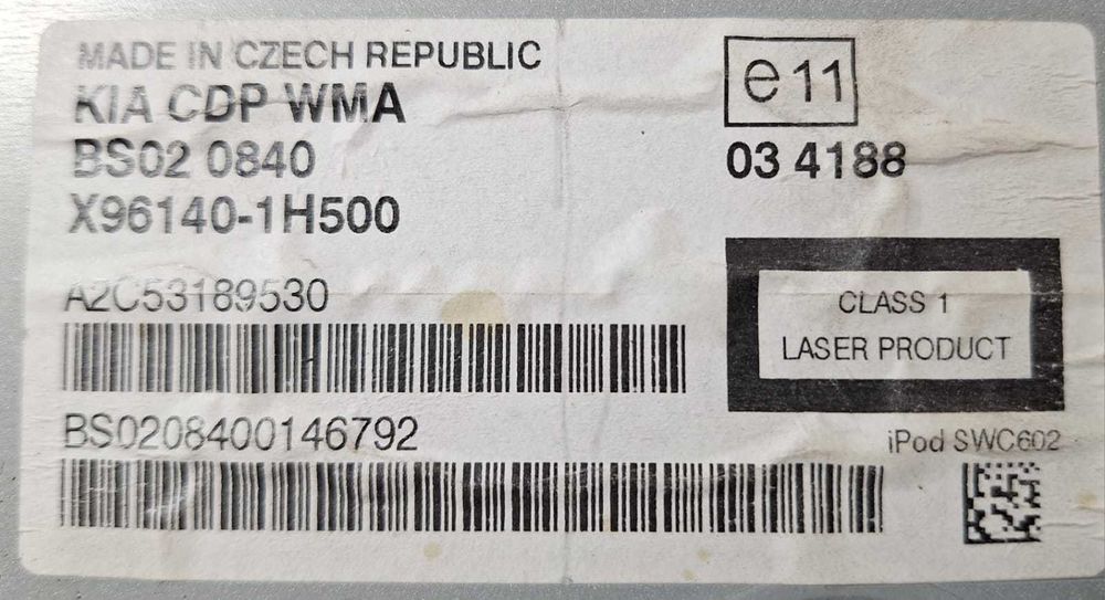 KIA CDP-WMA Radio -CD auto