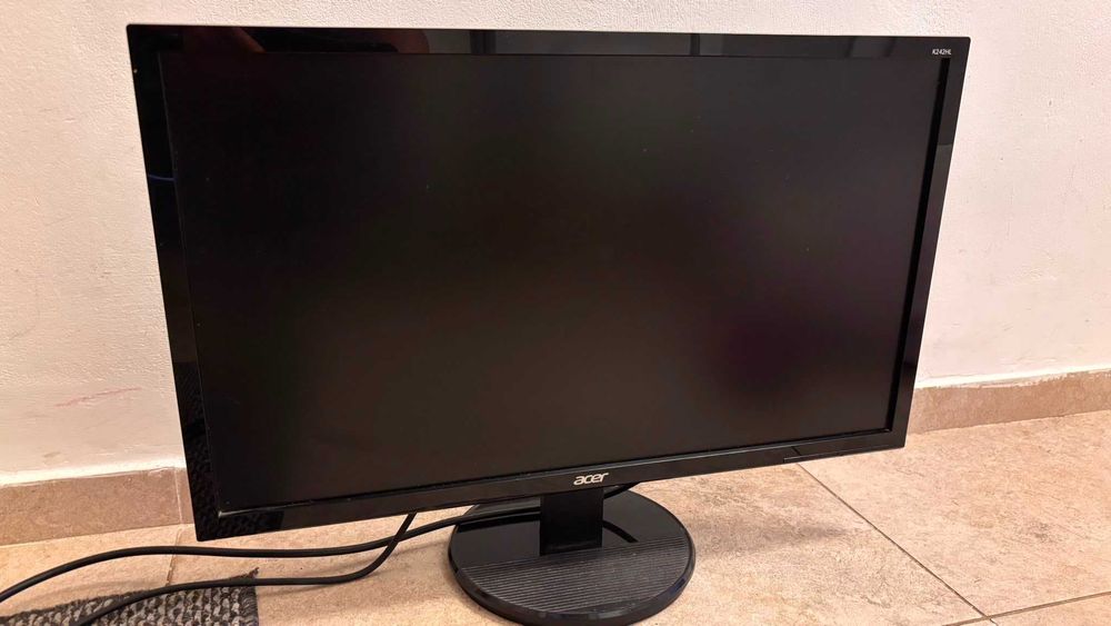 Monitor LED Acer 24", Wide, Full HD, DVI, Negru, K242HL