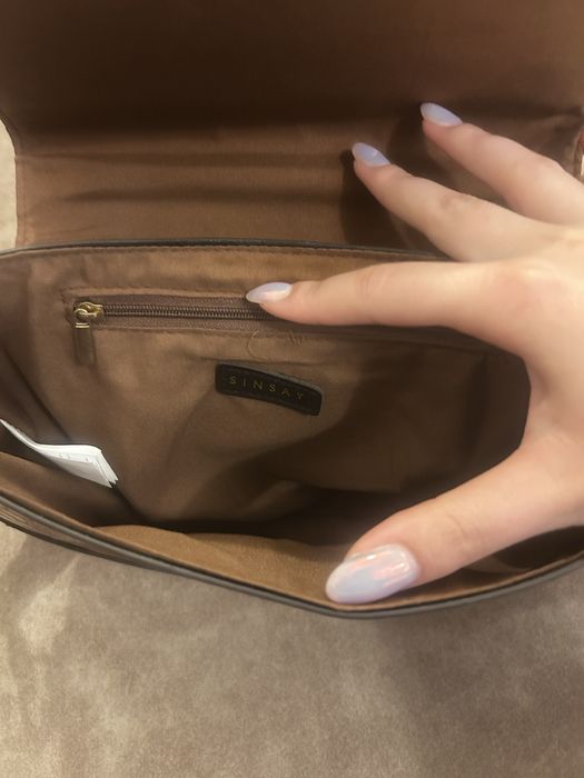 Brown croc effect shoulder bag / old money aesthetic