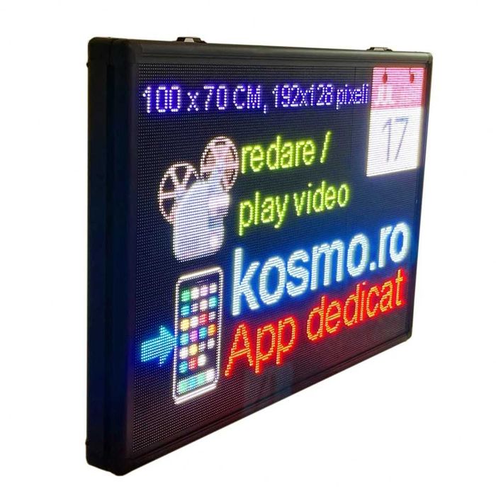 Reclama firma luminoasa LED p5 programabila, video, 100x70cm exterior