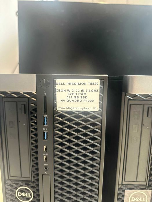 Dell Precision T5820 W-2133-32Gb Ram-512Gb Ssd-NVidia P1000