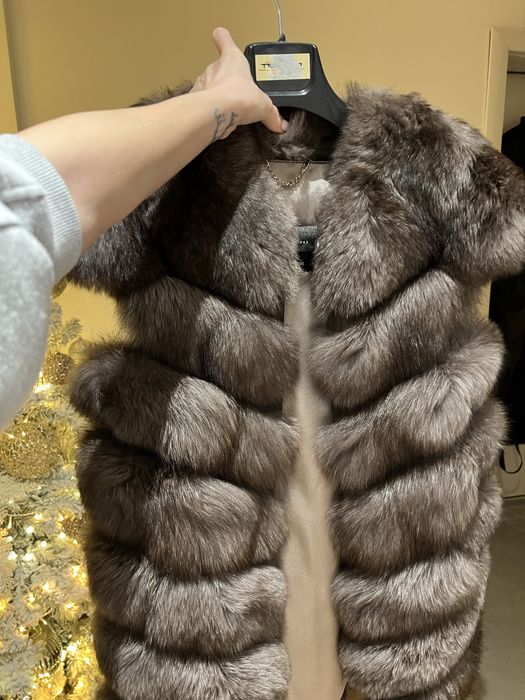 Елек с естествен косъм лисица