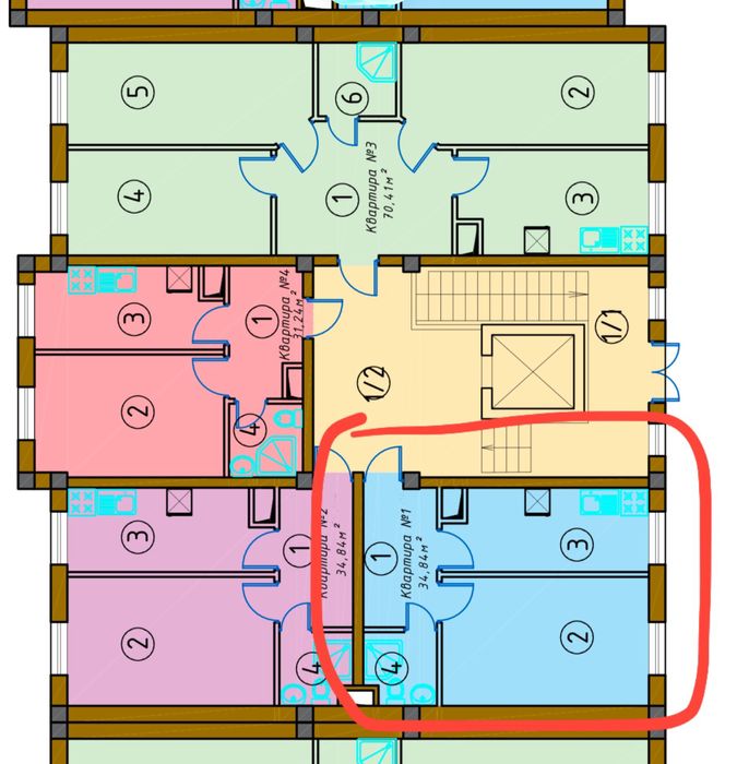 GREEN HOUSE 1 хона 7 этаж 37.5кв
