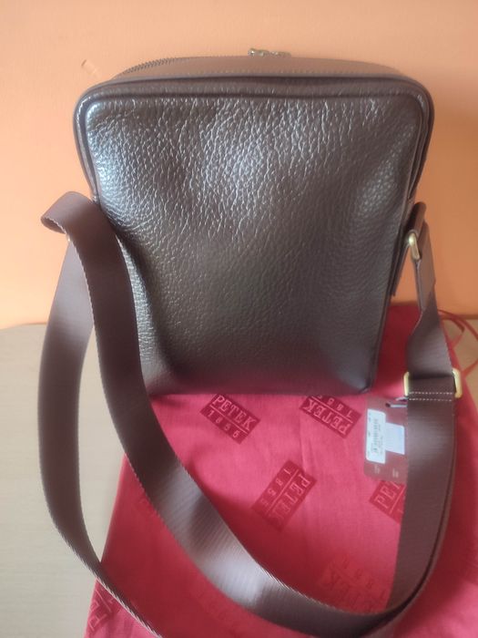 Мъжка чанта PETEK естествена кожа.