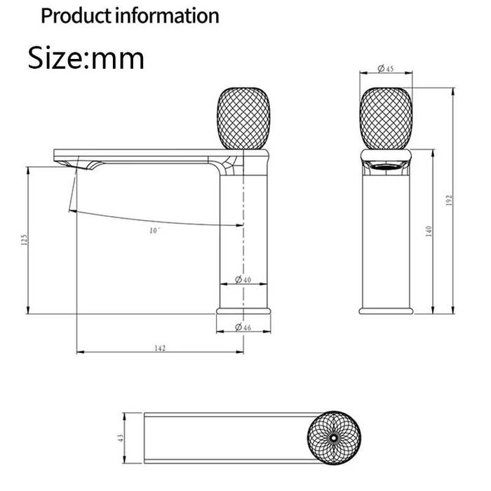 Луксозен смесител за мивка със светеща кристална глава W153