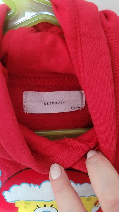 Hanorac cu gluga, Reserved, Spongebob,vatuit,marime 116