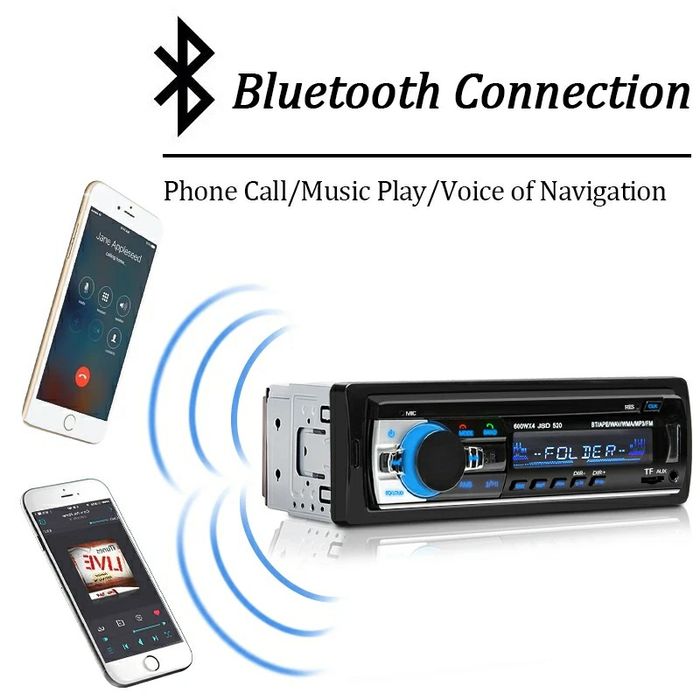 Player auto 1DIN universal, Radio, Bluetooth, AUX, TF card, USB,