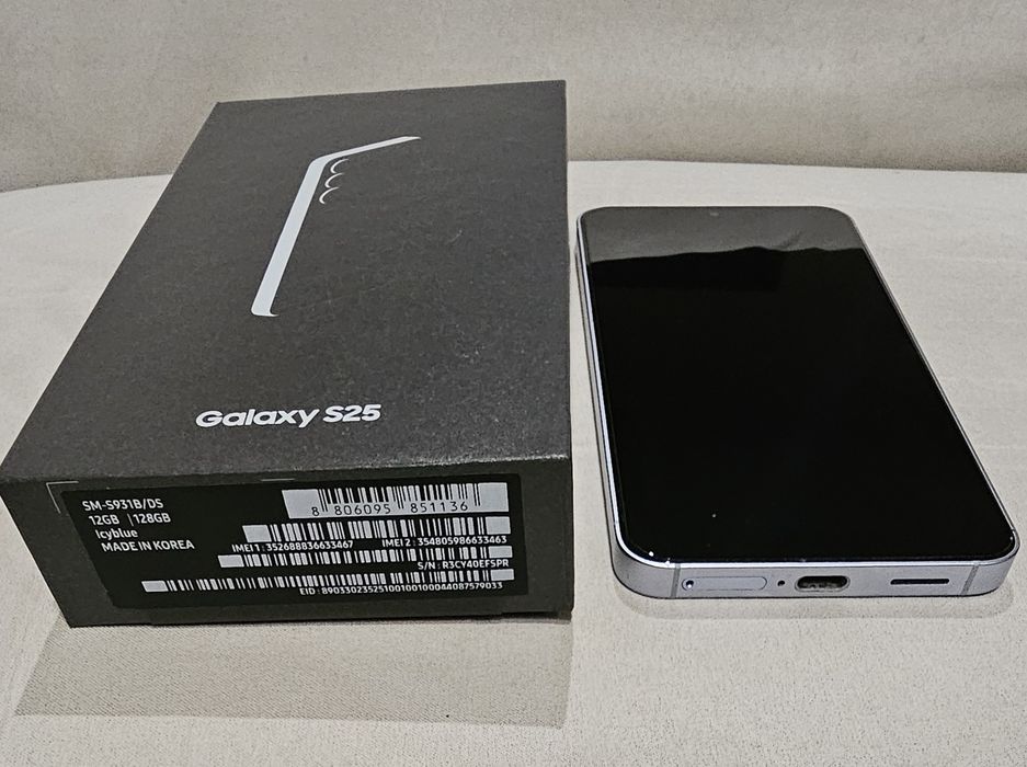 Samsung galaxy s25, 128gb Като нов! + samsung watch 3