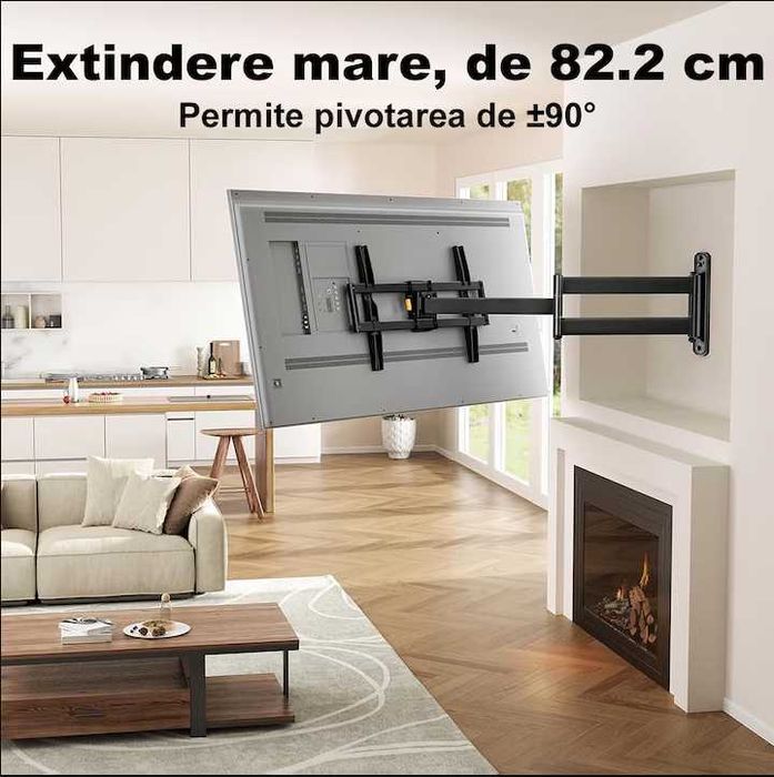 Suport TV de Perete,32-75 Inch(81-190cm),VESA 200x100-600x400, Max45kg