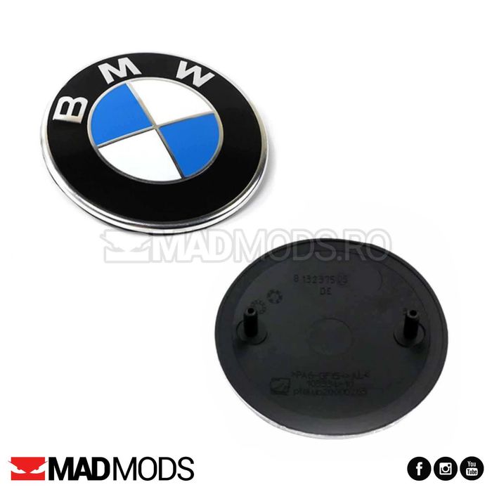 Emblema BMW 82 / 74 / 45mm capota portbagaj seria 1 2 3 4 5 6 7 8 X i