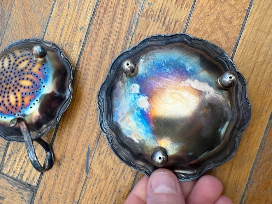 Set Rar WMF (1850-1890) - Infuzor de Ceai, Tavita și Sită Argintată