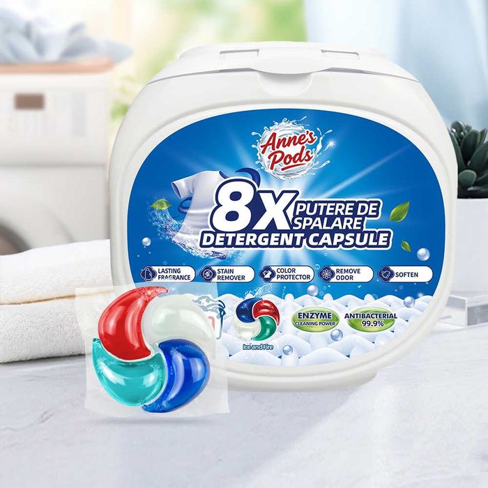 Detergent capsule, 25gr, diverse arome,40/50spalari WWW.ANNESPODS.RO