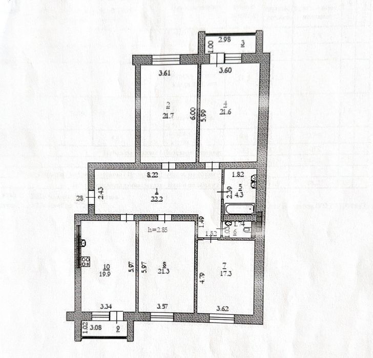 Тез арада 4 бөлмелі пәтер сатылады