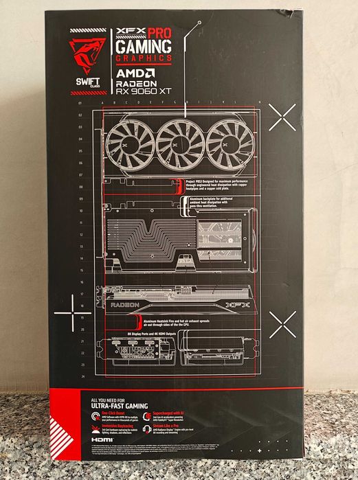 Видеокарта XFX Swift Radeon RX 9060 XT OC 16GB Triple Fan
