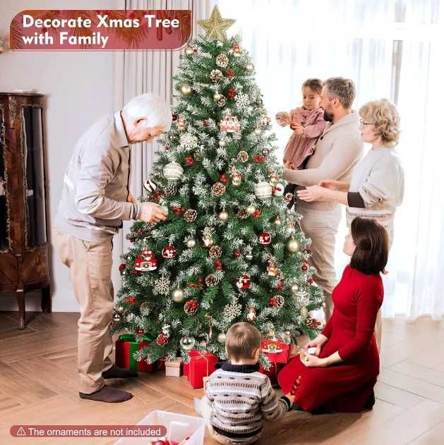 Луксозна коледна елха с шишарки 150 180 21 - НОВИ