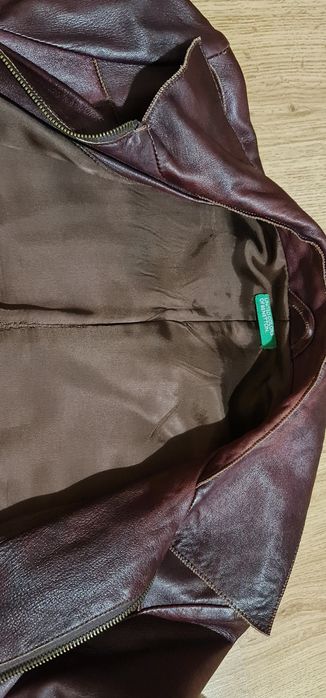 Benetton манто от естествена кожа