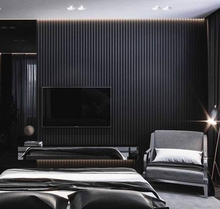 Декоративен PVC – цвят сив – 15 х 1 х 260 см