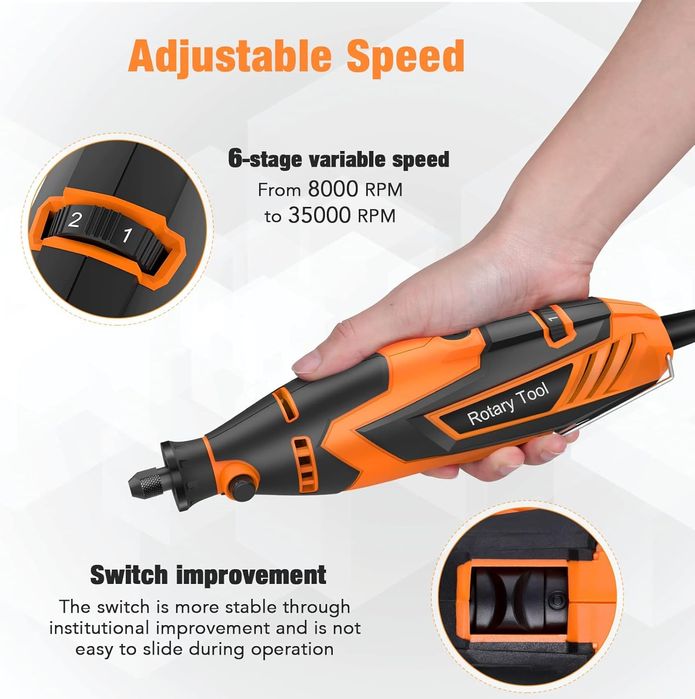 Unealtă multifuncțională cu 212 Accesorii 135W, Livrare Gratuita