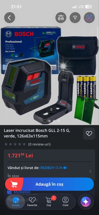 Laser  incrucisat Bosch GLL