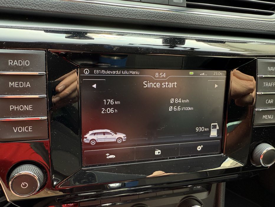 Vand display navigatie Skoda