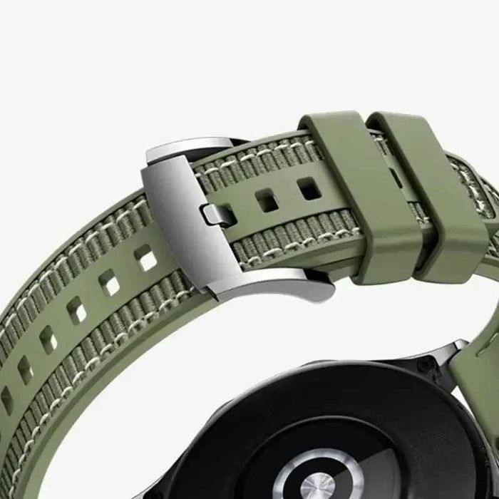 Curea ceas 22mm silicon cu textil smartwatch Huawei Watch GT4 GT5 46mm