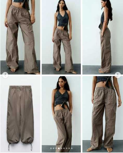 Zara женские брюки-парашуты S