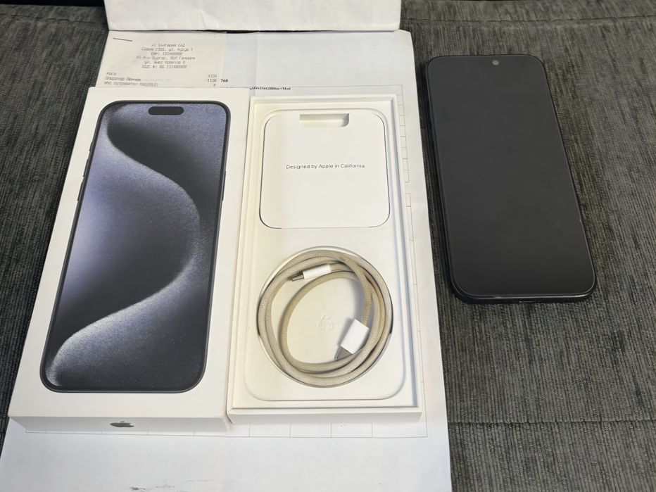 КАТО НОВ 256GB iPhone 15 Pro Max A1 Гаранция 2025 Blue | Син