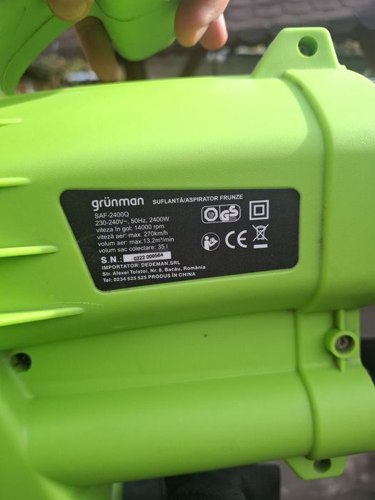 Suflanta frunze si aspirare cu sac