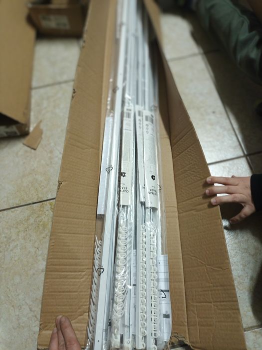 Șină perdea aluminiu FIXI 125cm albă