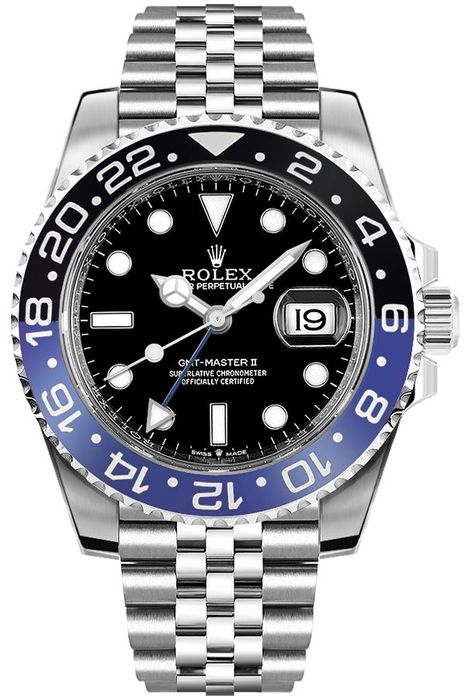 Часовник Rolex GMT Master ll Batman Black Dial Jubilee