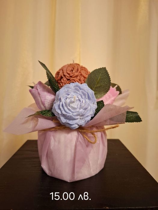 Ръчно изработени соеви свещи