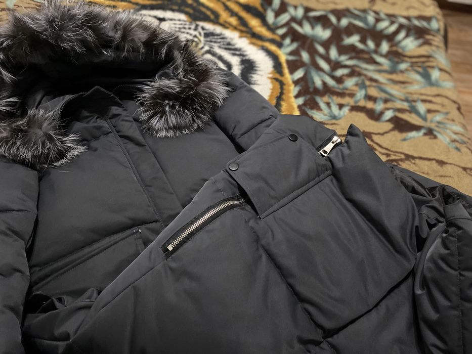 Пуховик зимний длинный