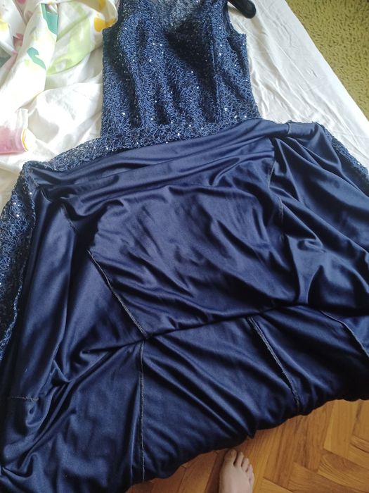 Rochie paiete albastru