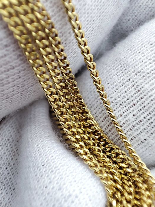 Lantisor lant aur retro 18k pentru ou Faberge pandantiv