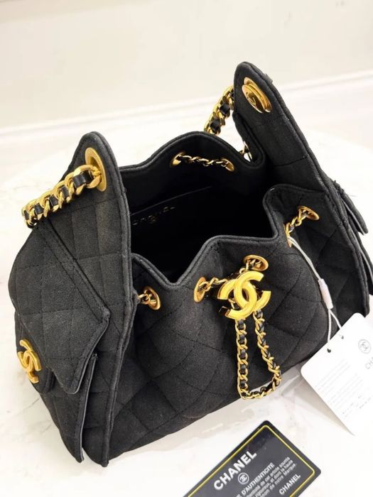 Сумка Шанель-мешок замшевый