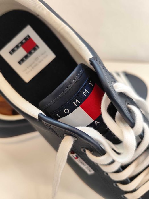 Pantofi sport casual 44 premium Tommy Hilfiger NOI piele naturala moal
