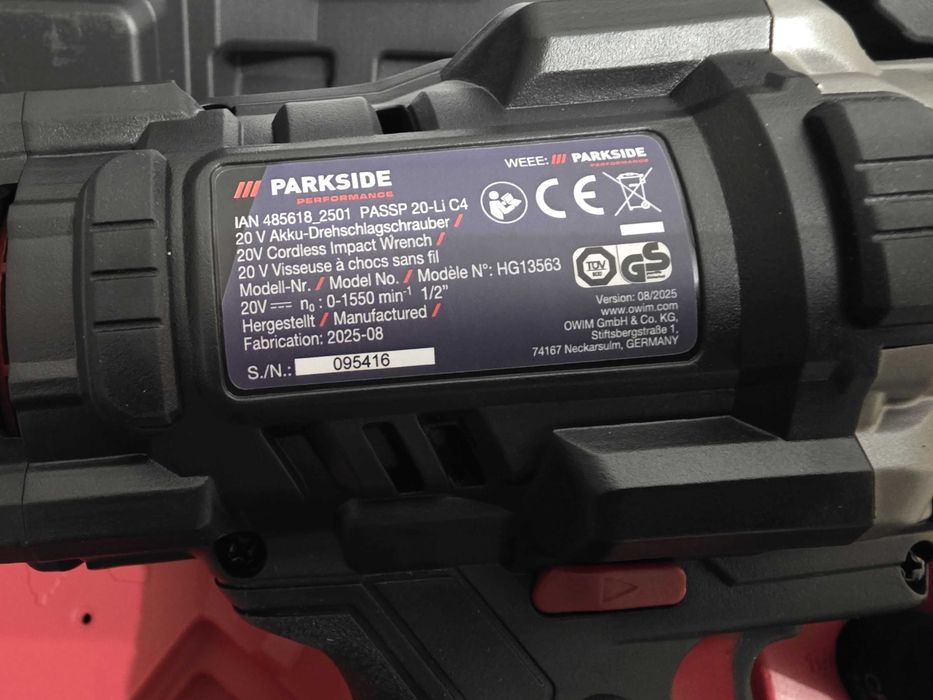 Нов гайковерт Parkside Performance PASSP 20-LI C4