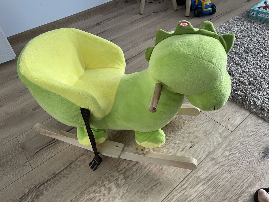 Balansoar copii , pluș dinozaur ,cu efecte sonore 60x33x50