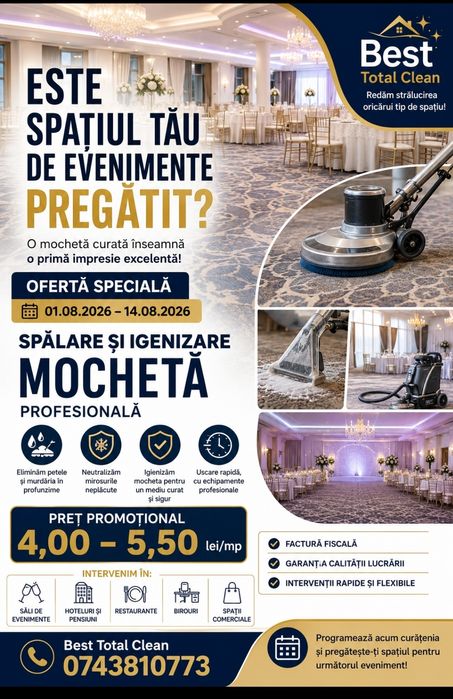 Servicii profesionale curățenie pentru afacerea dvs!