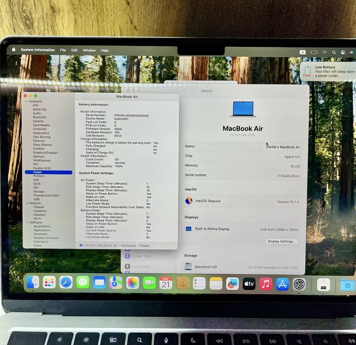 MacBook Air M4 13’Dyum (Sky Blue) 16/256GB- Макбук - Ноутбук