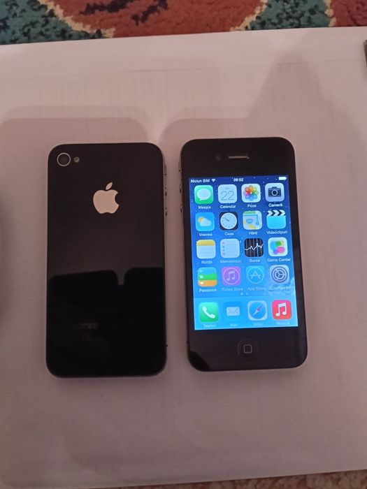 Vând 2 telefoane iPhone 4 – Libere de rețea, perfect funcționale 150 Lei Buc.